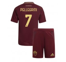 AS Roma Lorenzo Pellegrini #7 Koszulka Podstawowa dzieci 2024-25 Krótki Rękaw (+ krótkie spodenki)
